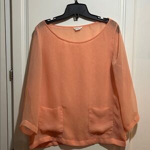 Club Monaco Coral Chiffon Blouse